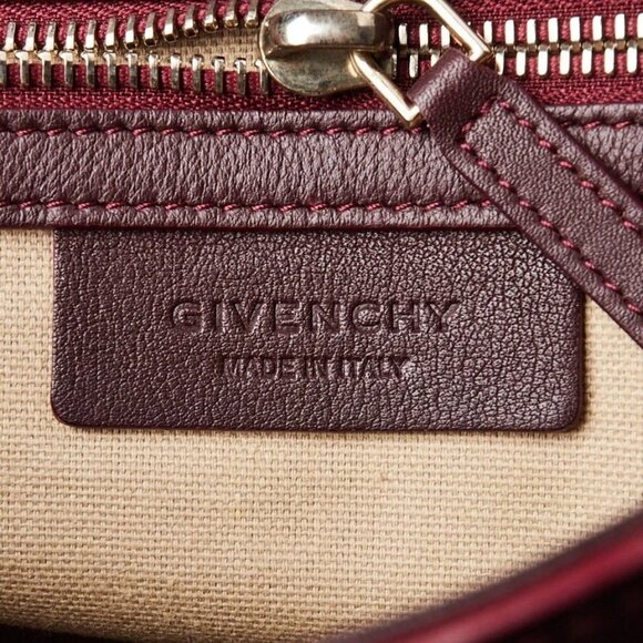 Givenchy Burgundy/Beige Leather Pandora Pure Small Bag - Picture 9 of 12